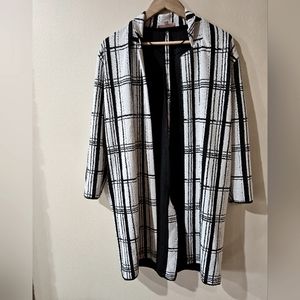 Philosophy black & white long blazer